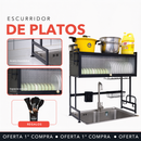Escurridor de Platos de Acero Inoxidable + REGALO: Kit de Utensilios de Cocina
